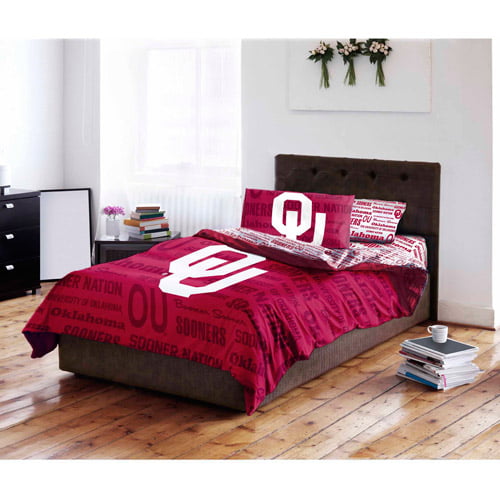 New Oklahoma Sooners  5 Piece Comforter Set Full Bed Bedding Set ~ NCAA Licensed